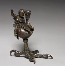 Inkwell and Candlestick with the Infant Hercules Killing the Serpents, c. 1510-1520. Creator: Severo da Ravenna (Italian, c.1496-c.1543), workshop of