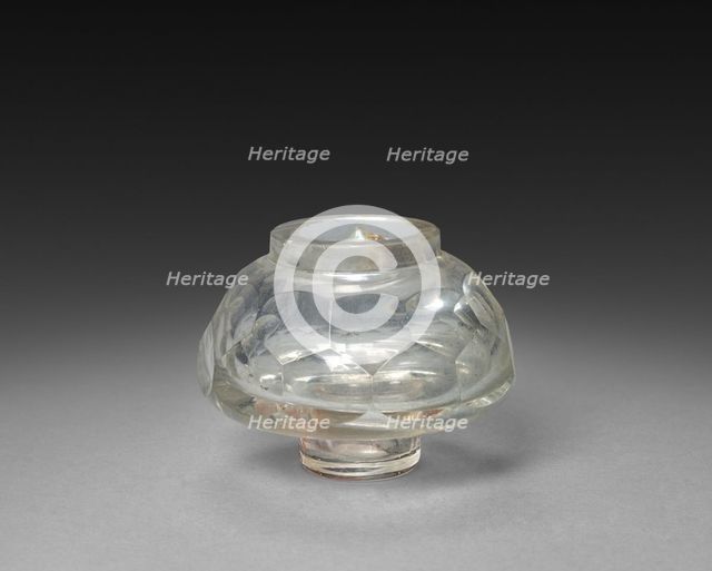 Inkwell (bottle), 1825-1850. Creator: Unknown.