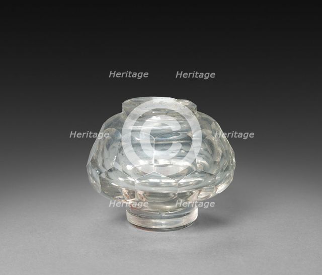 Inkwell (bottle), 1825-1850. Creator: Unknown.