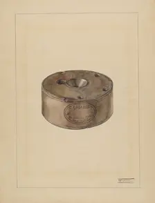 Inkwell, c. 1936. Creator: Frank Fumagalli