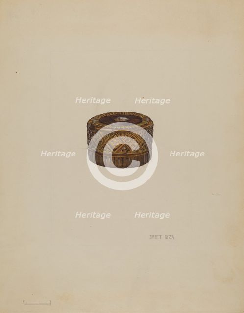 Inkwell, c. 1936. Creator: Janet Riza.