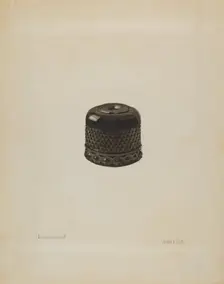 Inkwell, c. 1936. Creator: John Fisk