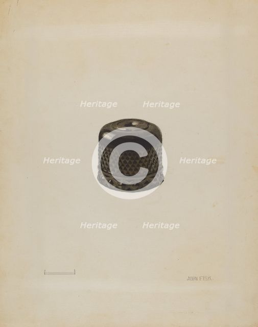 Inkwell, c. 1936. Creator: John Fisk.