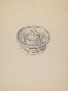 Inkwell, c. 1937. Creator: William High