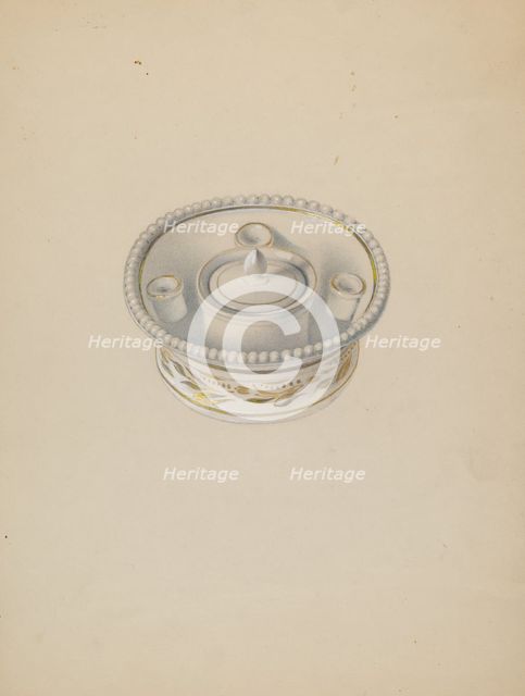 Inkwell, c. 1937. Creator: William High.