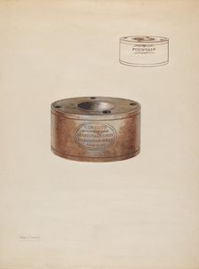 Inkwell, c. 1937. Creator: Charles Caseau