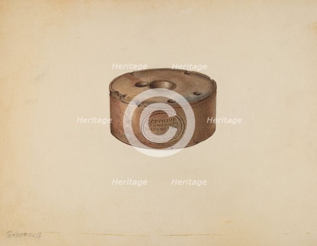 Inkwell, c. 1940. Creator: Isadore Goldberg.