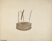 Inkwell, c. 1940. Creator: Jessie M Youngs
