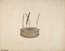 Inkwell, c. 1940. Creator: Jessie M Youngs