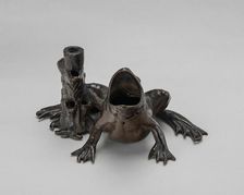 Inkwell in the Form of a Frog beside a Tree Stump, 16th century. Creator: Unknown