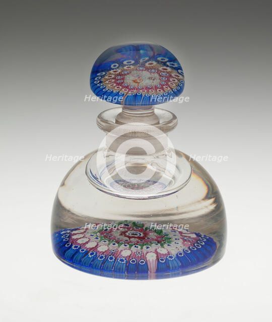 Inkwell, London, 1848. Creator: Whitefriars Glass Works.