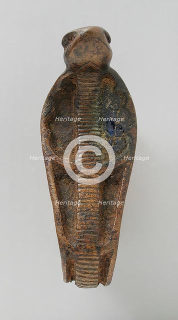 Inlaid Bronze Cobra Element (image 2 of 2), Late Period-Ptolemaic Period (664-30 BCE). Creator: Unknown.