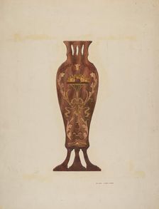 Inlaid Chippendale Chair Panel, c. 1939. Creator: Ralph Morton