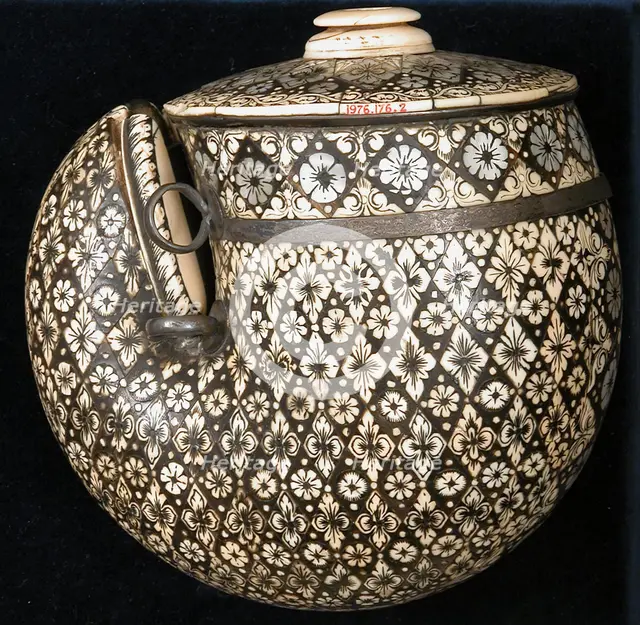 Inlaid Powder Horn, India, 18th century. Creator: Unknown.
