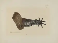 Inlaid Spur, c. 1937. Creator: Rose Campbell-Gerke