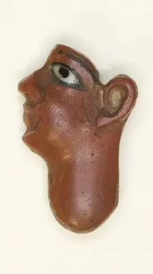 Inlay Depicting the Face of a King, Egypt, Late Period-Ptolemaic Period (about 7th-1st century BCE). Creator: Unknown