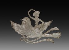 Inlay for a Mirror or Box: Lady on a Bird, c. 900-1000. Creator: Unknown