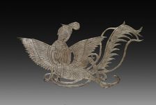 Inlay for a Mirror or Box: Lady and Flute, c. 900-1000. Creator: Unknown