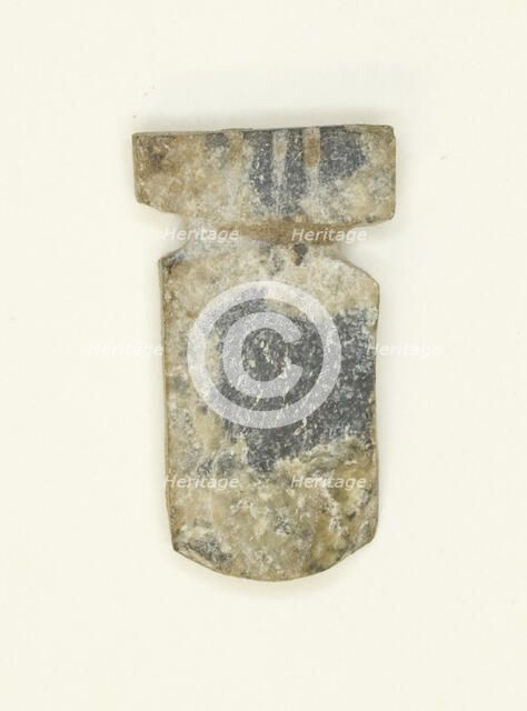 Inlay (?) in form of a Cartouche, Egypt, New Kingdom or later,  Dynasties 19- (1295 BCE-?). Creator: Unknown.