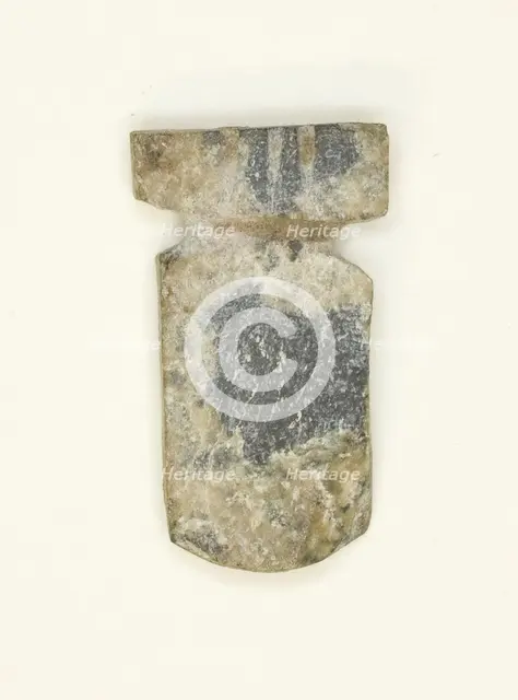 Inlay (?) in form of a Cartouche, Egypt, New Kingdom or later,  Dynasties 19- (1295 BCE-?). Creator: Unknown.