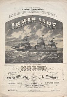 Inman Line March, 1872. Creator: J. H. Bufford (American, 1810-1870)