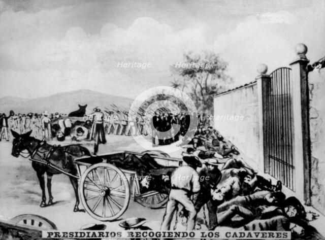Inmates  picking up the executed, (1873), 1920s. Artist: Unknown.