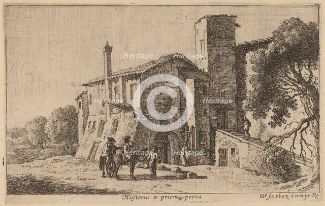 Inn at the Prima Porta. Creator: Herman van Swanevelt.