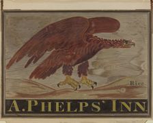 Inn Sign: "A. Phelps'", c. 1939. Creator: Martin Partyka