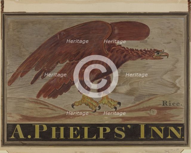 Inn Sign: "A. Phelps'", c. 1939. Creator: Martin Partyka.