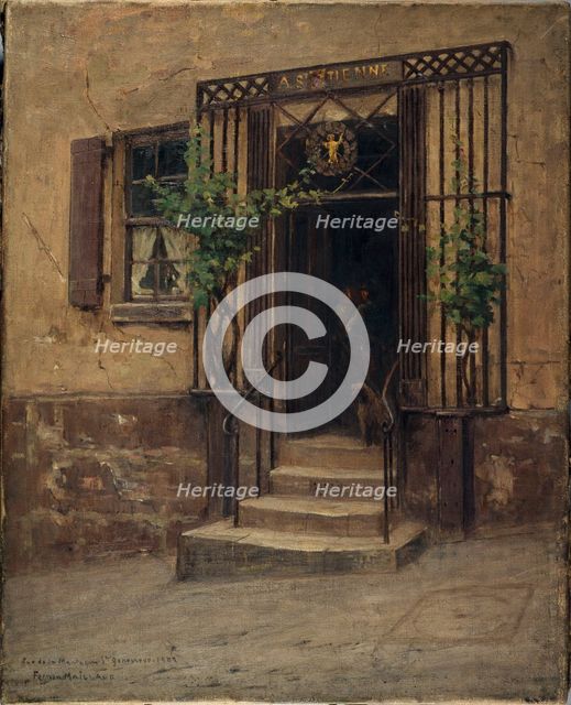 Inn with the ensign of Saint-Etienne, rue de la Montagne-Sainte-Genevieve, 1902. Creator: Fernand Maillaud.