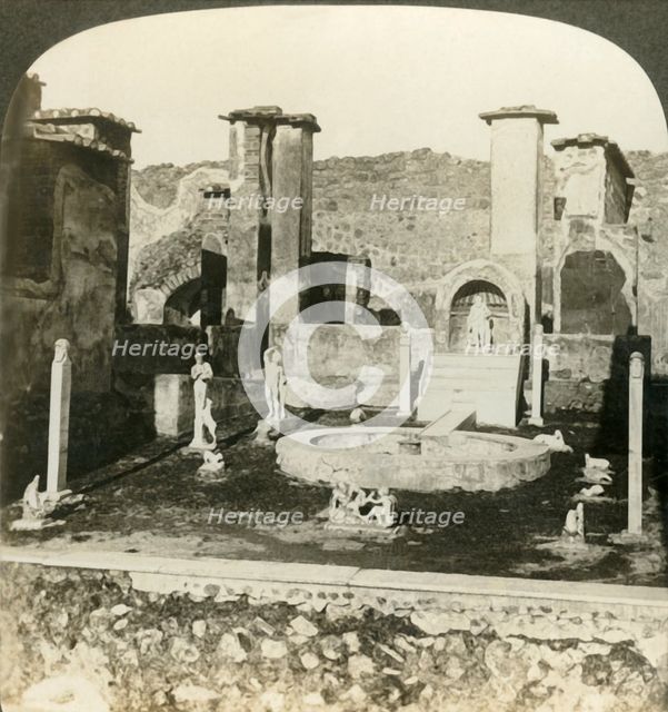 'Inner court, house of Marcus Lucretius, Pompeii, Italy', c1909. Creator: Unknown.