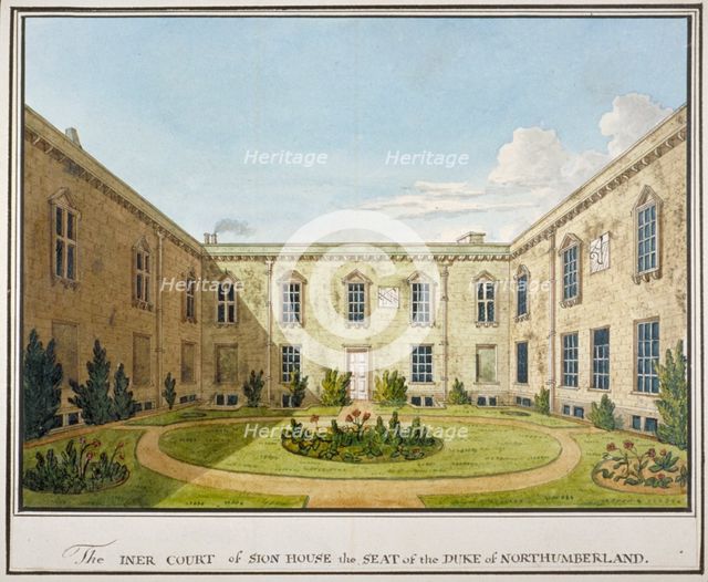 Inner court of Syon House, Isleworth, Middlesex, 1802. Artist: Anon