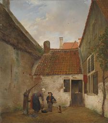 Inner Courtyard, 1820-1830. Creator: Andreas Schelfhout