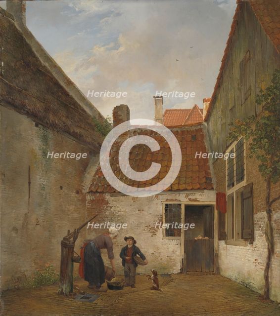 Inner Courtyard, 1820-1830. Creator: Andreas Schelfhout.