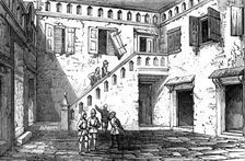 Inner courtyard of the King of Ashantee's Palace, 1874. Creator: Unknown