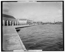 Inner canal and basin, Curacao, W.I., between 1890 and 1901. Creator: Unknown
