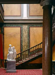 Inner hall, staircase and statuary, Brodsworth Hall, South Yorkshire, c2000s(?). Artist: Historic England Staff Photographer