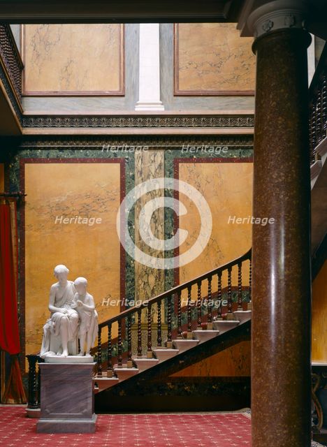 Inner hall, staircase and statuary, Brodsworth Hall, South Yorkshire, c2000s(?). Artist: Historic England Staff Photographer.