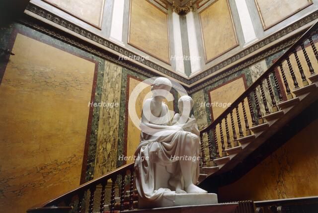 Inner hall, staircase and statuary, Brodsworth Hall, South Yorkshire, c2000s(?). Artist: Historic England Staff Photographer.