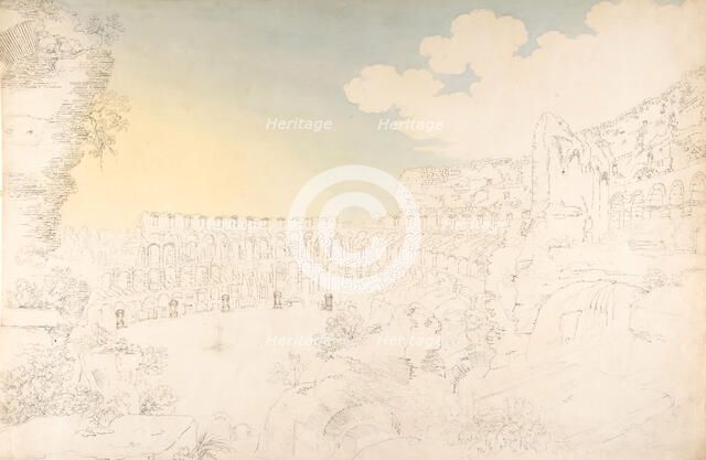 Inner view of the Colosseum, late 18th-early 19th century. Creator: Franz Kaisermann.