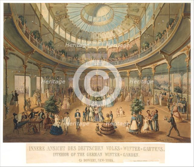Innere Ansicht des Deutschen Volks Winter Gartens. Interior of the German Winter Garden..., 1856. Creator: Fritz Meyer.