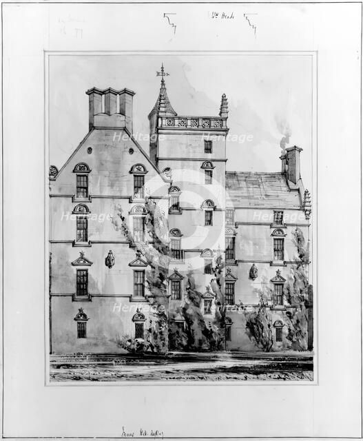 Innes House, Elgin, 1849. Creator: Robert William Billings.