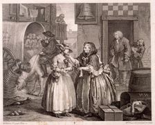 Innocence betrayed, or the journey to London plate I of The Harlot's Progress, 1732. Artist: William Hogarth