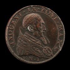 Innocent IX (Giovanni Antonio Facchinetti, 1519-1591), Pope 1591 [obverse], 1591. Creator: Unknown