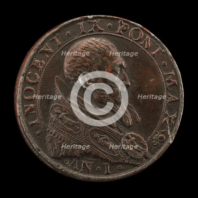 Innocent IX (Giovanni Antonio Facchinetti, 1519-1591), Pope 1591 [obverse], 1591. Creator: Unknown.