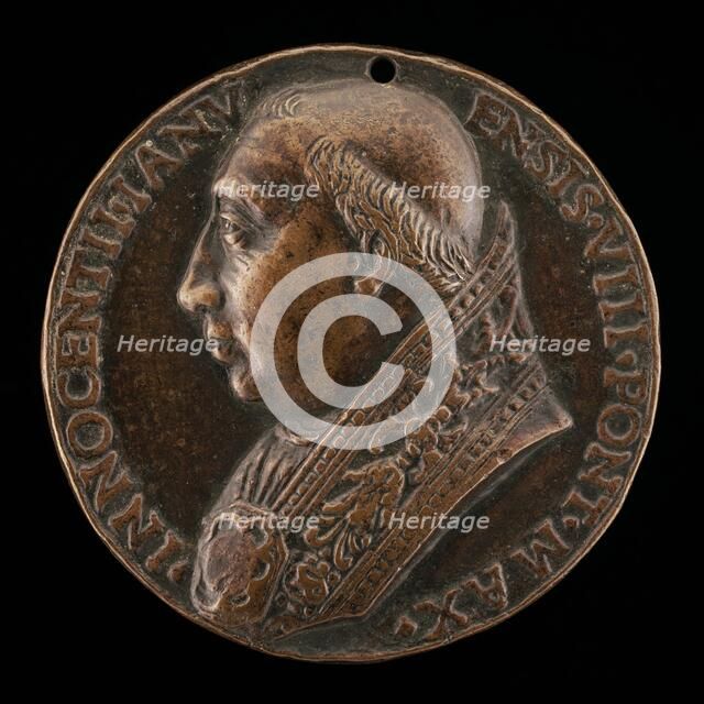 Innocent VIII (Giovanni Battista Cibò, 1432-1492), Pope 1484 [obverse], c. 1480/1486. Creator: Niccolo Fiorentino.