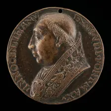 Innocent VIII (Giovanni Battista Cibò, 1432-1492), Pope 1484 [obverse], c. 1480/1486. Creator: Niccolo Fiorentino