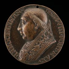 Innocent VIII (Giovanni Battista Cibò, 1432-1492), Pope 1484 [obverse], c. 1480/1486. Creator: Niccolo Fiorentino