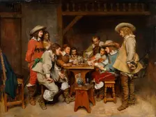 Innocents and card sharpers 1861. Creator: Jean Louis Ernest Meissonier