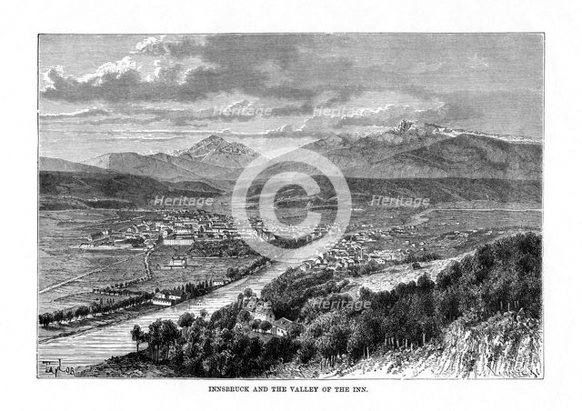 Innsbruck and the Valley of the River Inn, Austria, 1879. Artist: C Laplante
